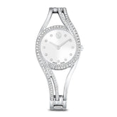 Hyperbola bangle watch, Swiss Made, Metal bracelet, Silver tone, Stainless steel